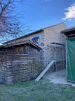 Sablages des pierres à Chaspinhac