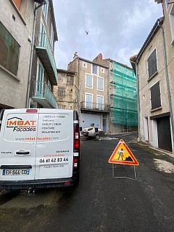 Pose de crépi sur façade à Monlet (43)