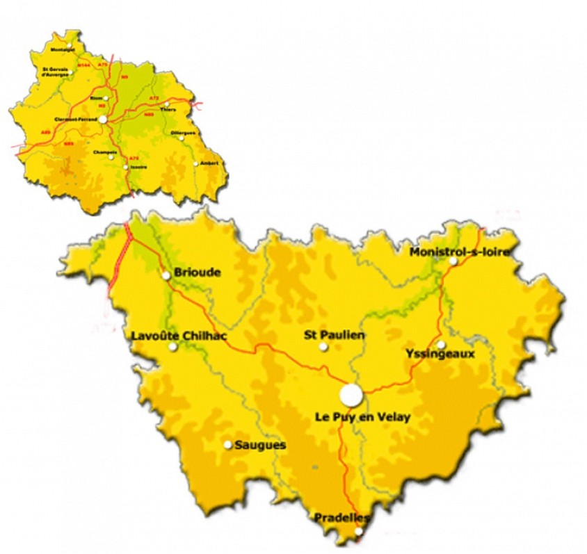 Intervention dans les départements suivants : Haute-Loire (43), Cantal (15), Ardèche (07), Lozère (48), Puy-de-Dôme (63).